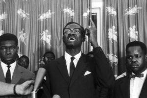 Patrice Lumumba speaks at the Senate meeting opposing him to Justin Bomboko at Leopoldville, Congo on September 10, 1960. He was victorious that day as well as the day before, and got 41 votes to two. (AP Photo/H. Babout)