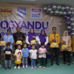 Kegiatan Posyandu Balita Indomaret, yang digelar di Aula Kecamatan Pondok Aren, Kota Tangerang Selatan, Jumat (12/12).