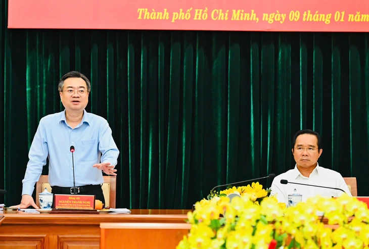 Trưởng Ban Chính sách, chiến lược Trung ương Nguyễn Thanh Nghị phát biểu - Ảnh: VIỆT DŨNG/SGGP