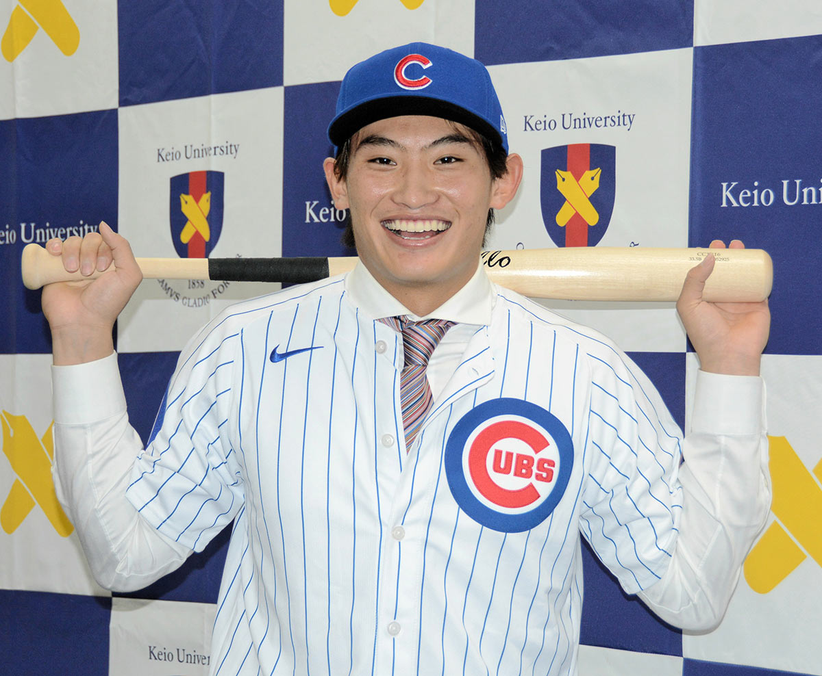 Keio University’s Tsunematsu joins the Cubs, calling it “the biggest challenge,” with roots tracing back to his time at Keio Shonan Fujisawa Junior and Senior High School.