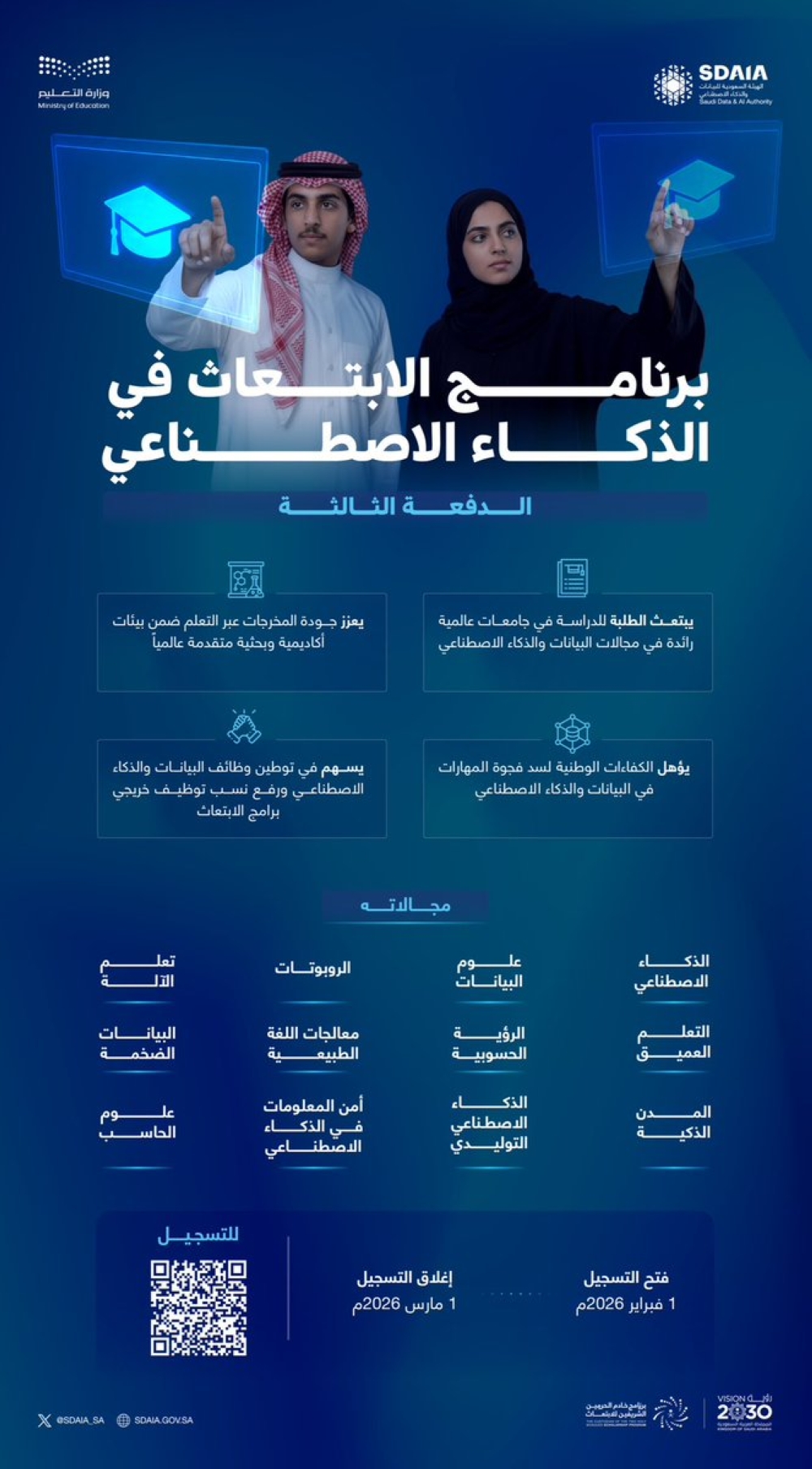 بالرابط.. التقديم على 12 تخصصًا للابتعاث في دراسة الذكاء الاصطناعي 1