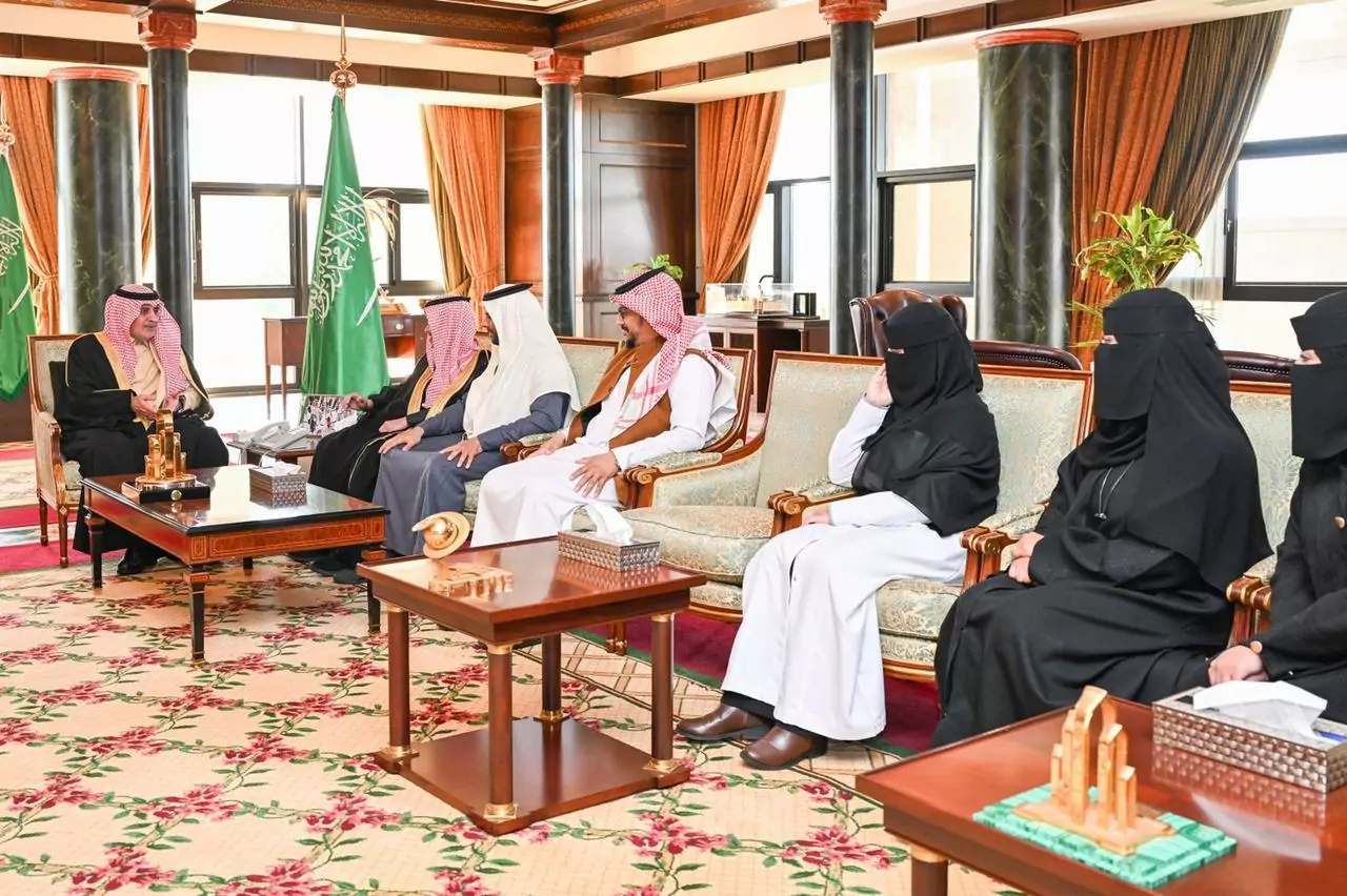 The Emir of Tabuk receives the Chairman and members of the Board of Directors of the My Child Medical Association in the region