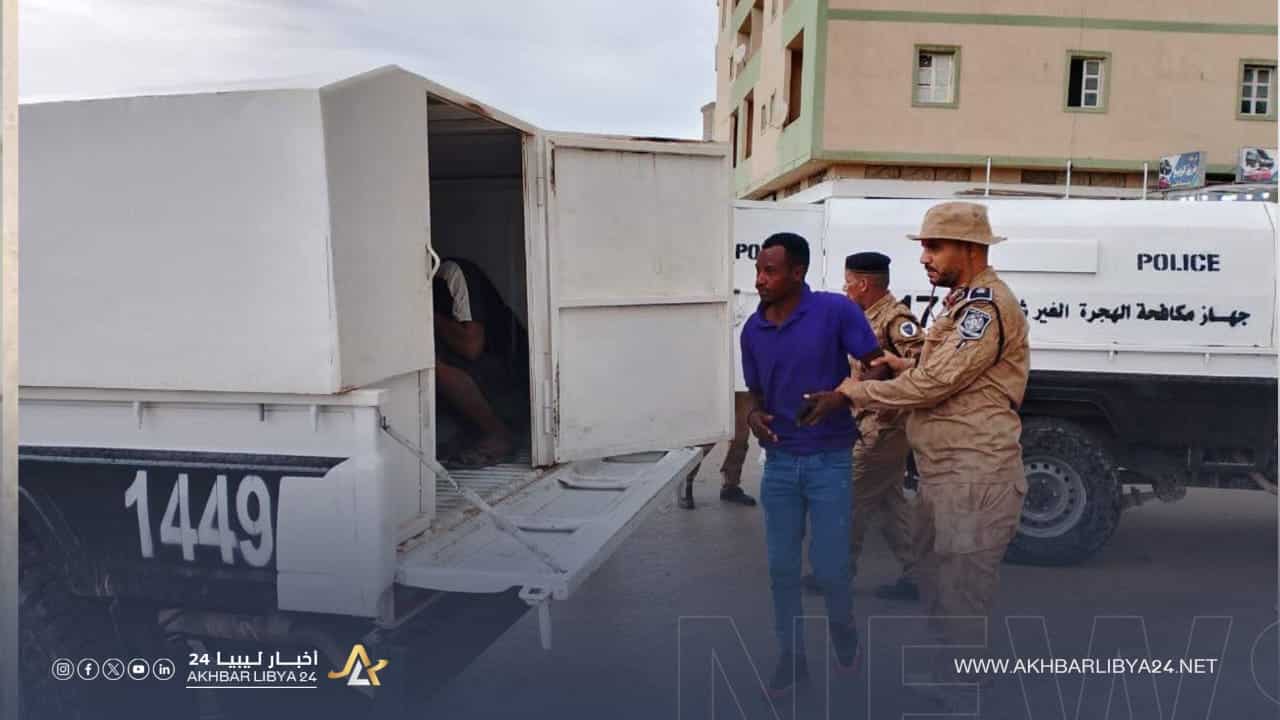 Deportation of 80 illegal immigrants from Ajdabiya in preparation for their return to their home countries.