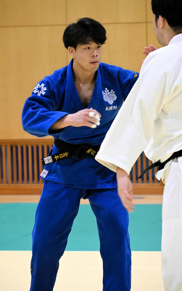 全日本柔道選手権に向けて週６日の練習に励む堀川拓哉選手（藤山洸一郎撮影）