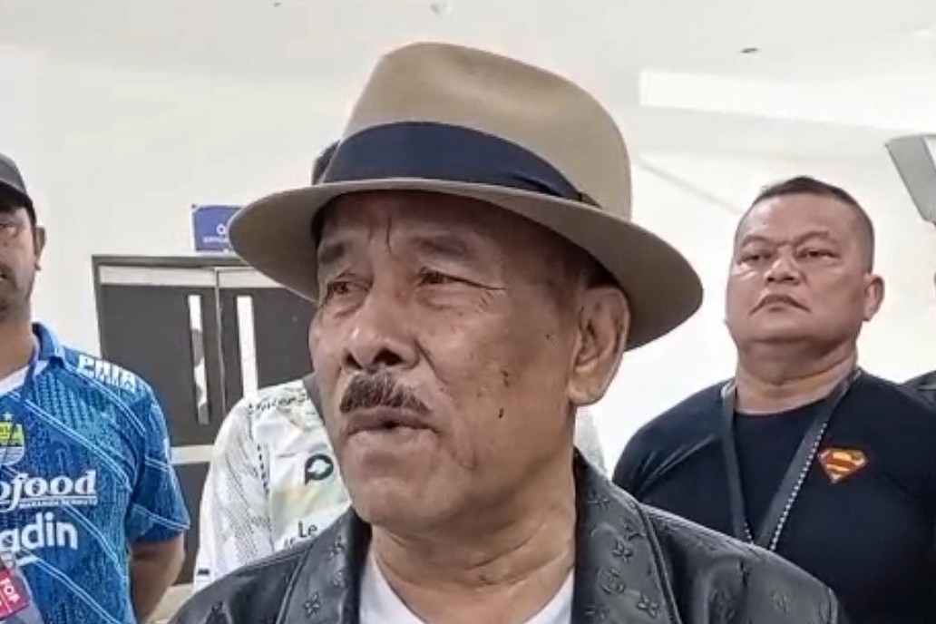 Manajer Persib Bandung, Umuh Muchtar saat ditemui usai laga Persib Bandung Vs Barito Putera, Jumat (9/5/2025). Foto Fery Prakosa/Radar Bandung