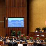 Kết quả biểu quyết thông qua Nghị quyết bổ sung dự toán thu ngân sách nhà nước năm 2024 và phê chuẩn quyết toán ngân sách nhà nước năm 2024. (Ảnh: DUY LINH)