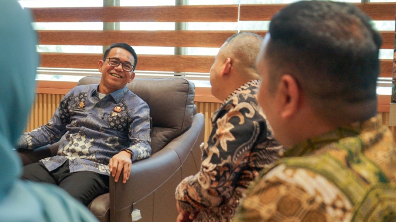 Wakil Wali Kota Medan, Zakiyuddin Harahap, menerima jajaran manajemen Bank Sumut. (istimewa)