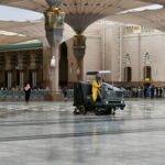 تكثيف الأعمال الميدانية في المسجد النبوي تزامنا مع الحالة المطرية 1