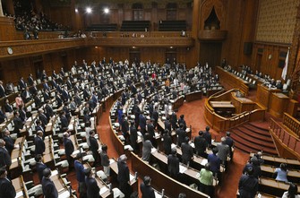 A revision to the Civil Code introducing joint parental custody after divorce is passed during a plenary session of the House of Councillors, May 17, 2024. (Mainichi/Ririko Maeda)