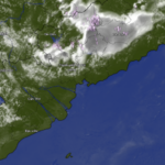 Mây dông đang mở rộng sẽ gây mưa cho Nam Bộ và TP.HCM - Ảnh: WD