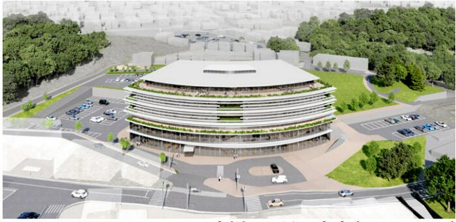 多摩市役所の新庁舎のイメージ=佐藤総合計画の企画提案書より