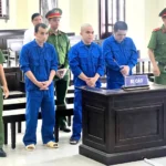 Cả ba bị cáo đều cùng chịu mức án chung thân - Ảnh: THÁI THỤY