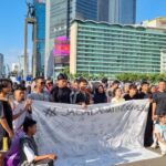 Komunitas pelajar gelar aksi damai di CFD HI, Jakarta. (Foto: Taufiq/detikcom).