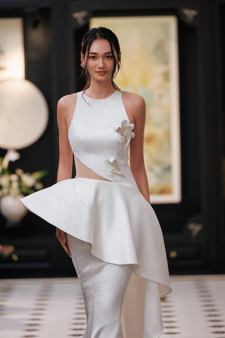 Thiết kế mới của Xuân Lê trong bộ sưu tập Thinh lặng '26 - Ảnh: NTK cung cấp