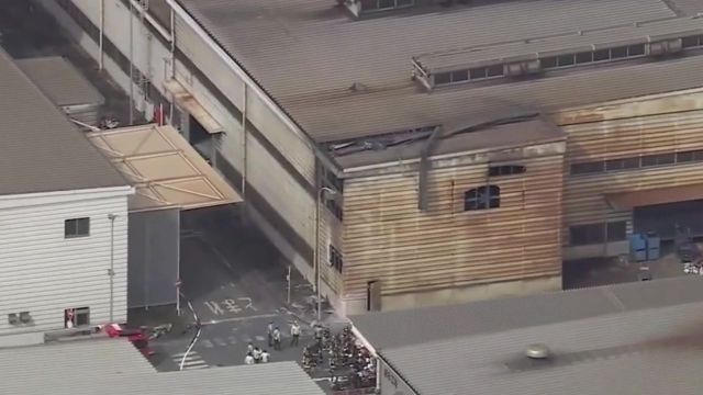 爆発事故のあった中央発條の藤岡工場（去年３月）
