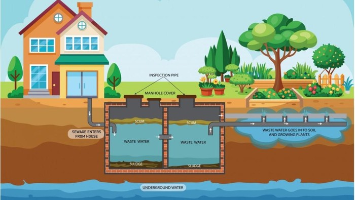 Ilustrasi Septic Tank dan Sumur. Foto: Shutterstock