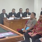 Sidang perkara tindak pidana dugaan ijon proyek Pemkab Bekasi di Pengadilan Negeri Bandung dengan terdakwa Sarjan, Rabu (8/4/2026)