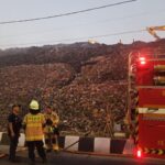 Fire trucks were readied to control fire at the Bantargebang Integrated Waste Treatment Site in Bekasi, West Java, on Sunday (October 29, 2023). ANTARA/HO-Dinas Lingkungan Hidup DKI Jakarta