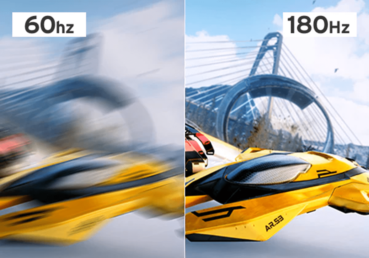Supports a 180Hz refresh rate