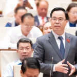 Phó chủ nhiệm Ủy ban Khoa học - Công nghệ và Môi trường của Quốc hội Trần Văn Khải phát biểu tại kỳ họp thứ nhất Quốc hội khóa XVI - Ảnh: quochoi.vn