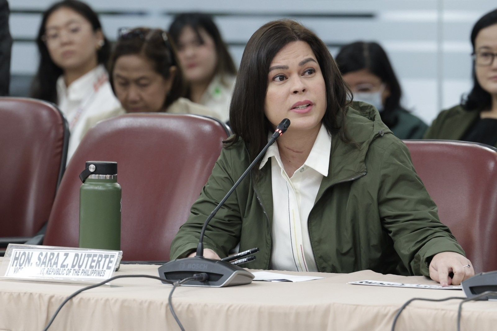 Vice Preisdent Sara Duterte attends the House inquiry on her office's budget utilization on Sept. 18, 2024.