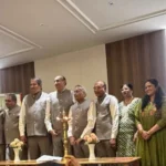 होटल पिंड द चस्का में आयोजित श्री अजित पार्श्व युवा संगठन के शपथग्रहण समारोह का दृश्य।