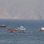 Ships and tankers in the Strait of Hormuz off the coast of Musandam, Oman, April 18, 2026. REUTERS/File photo
