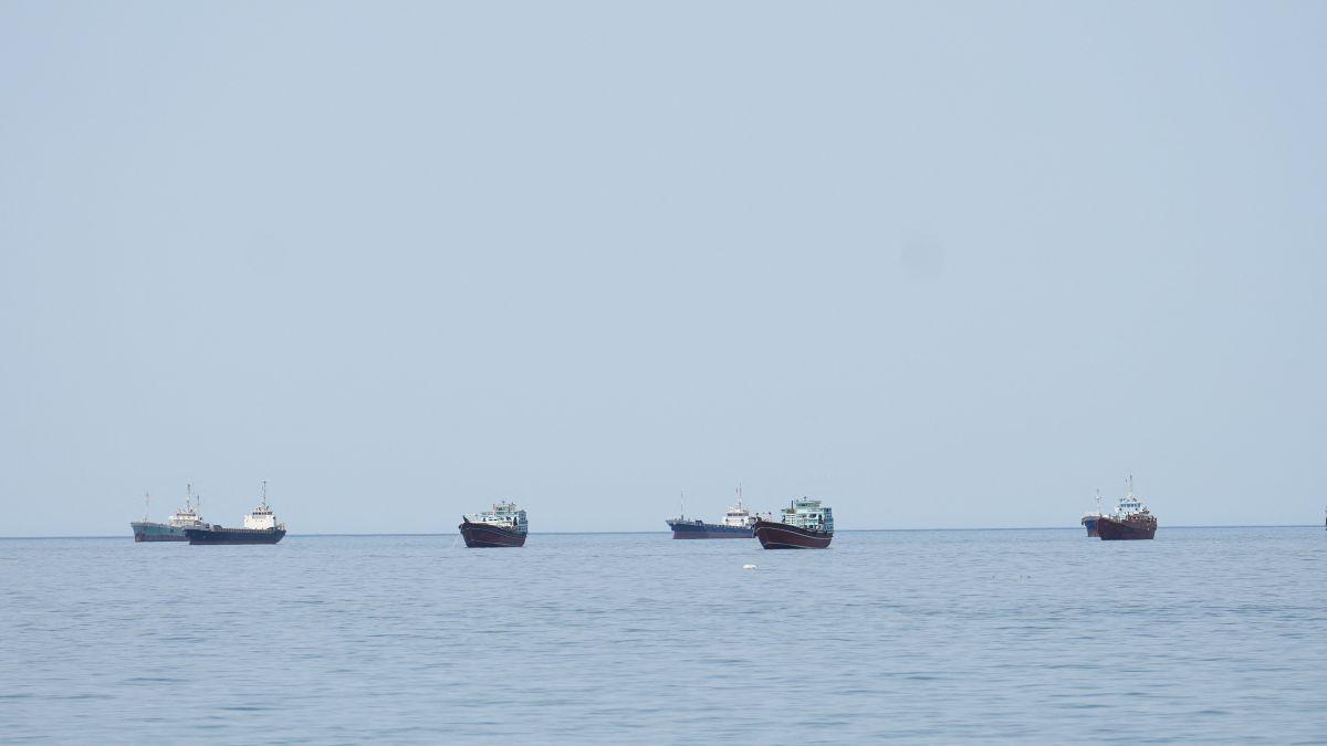 Ships and boats in the Strait of Hormuz, Musandam, Oman, April 24, 2026. REUTERS