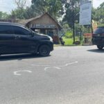 Foto: TKP kecelakaan Eks Wakapolda Metro Jaya Brigjen (Purn) Raziman Tarigan. (Finta Rahyuni/detikSumut)