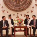 Bí thư Thành ủy Hà Nội Trần Đức Thắng hội kiến Bí thư Khu ủy Khu tự trị dân tộc Choang Quảng Tây Trần Cương. (Nguồn: Báo Quân đội Nhân dân)