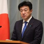 Japanese Chief Cabinet Secretary Minoru Kihara is seen at the prime minister's office in Tokyo on Oct. 22, 2025. (Mainichi)