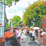 游客在成都宽窄巷子景区游览。（资料图片）新华社发