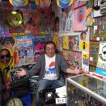 Nakaoya manager Yuya Nakao shows off his collection in the "President's Office" on the second floor of the candy shop in Osaka's Nishinari Ward on March 31, 2026. (Mainichi/Satoko Suizu)