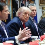 Tổng thống Mỹ Donald Trump trong cuộc họp nội các ngày 27-5 - Ảnh: AFP