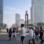 Antusiasme warga padati CFD Bundaran HI usai libur Lebaran. (Taufiq Syarifudin/detikcom)