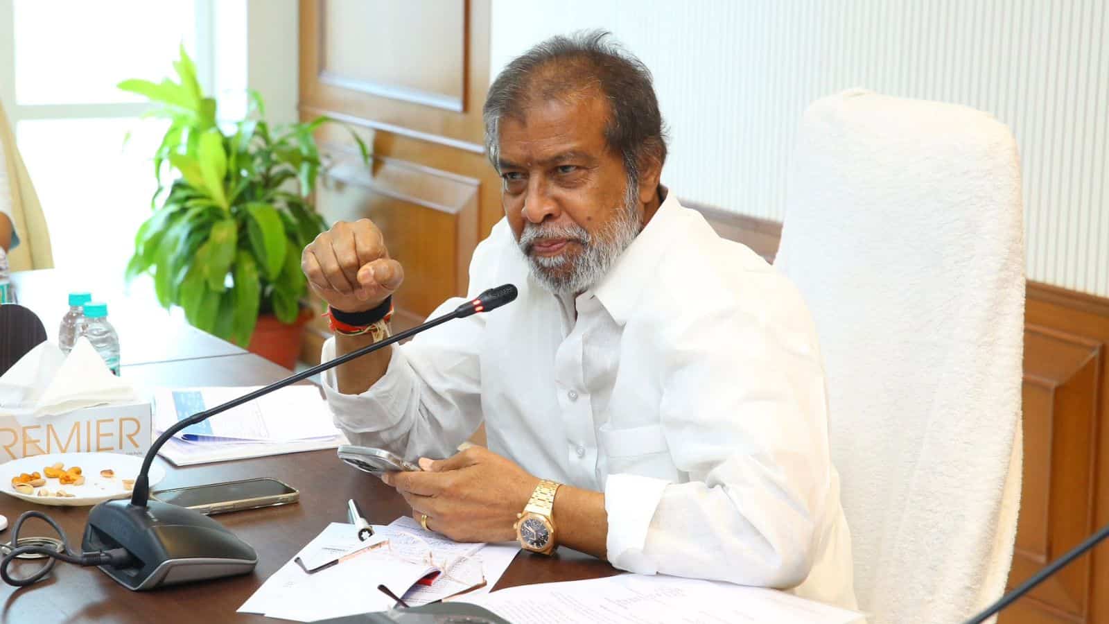Telangana Health minister Damodar Rajanarasimha.