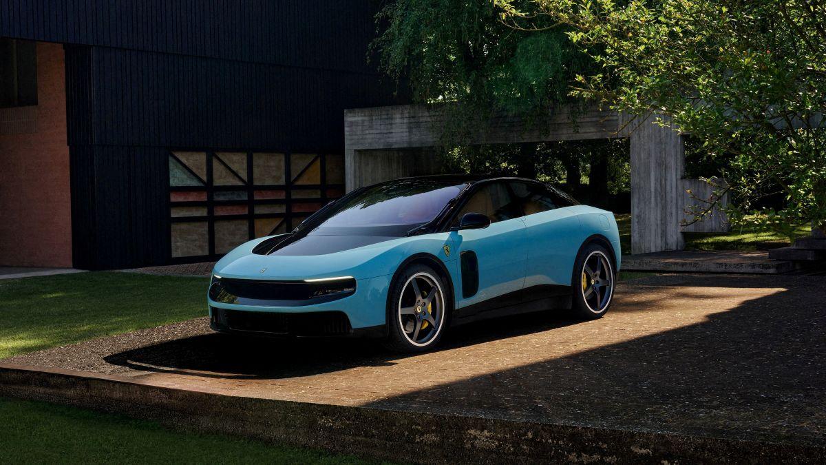 Ferrari's first fully electric car 'Luce' is seen in this handout image obtained by Reuters May 25, 2026, after the luxury sports car maker unveiled the model. Ferrari/Handout via REUTERS