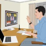Ilustrasi WFH (Foto: Ilustrator: Edi Wahyono/detikcom).