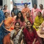 प्रभावती जोन द्वारा विजय-ममता सुराणा के डायमंड प्वाइंट स्थित निवास पर आयोजित सम्यक सामायिक के दौरान उपस्थित महिलाएँ।