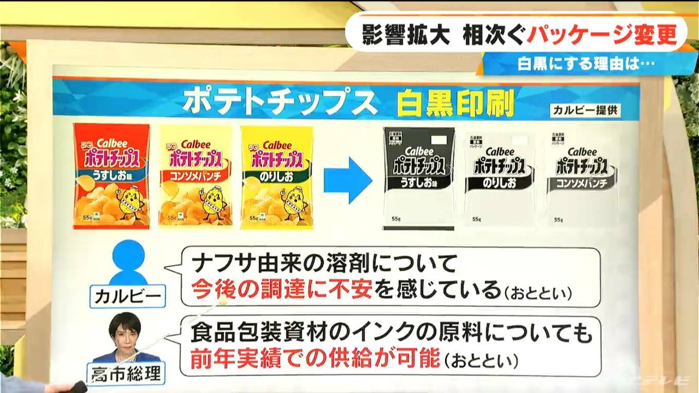 相次ぐパッケージ変更 白黒にする理由 “ナフサ問題”影響拡大… 品薄と価格高騰はどうなる？ | 名古屋・愛知・岐阜・三重のニュース【CBC news】 | CBC web
