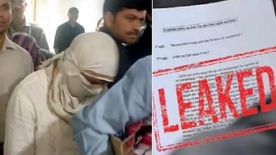 Accused in the NEET-UG exam paper leak case, Manisha Waghmare and PV Kulkarni, were produced before the Rouse Avenue Court, in New Delhi on Saturday.