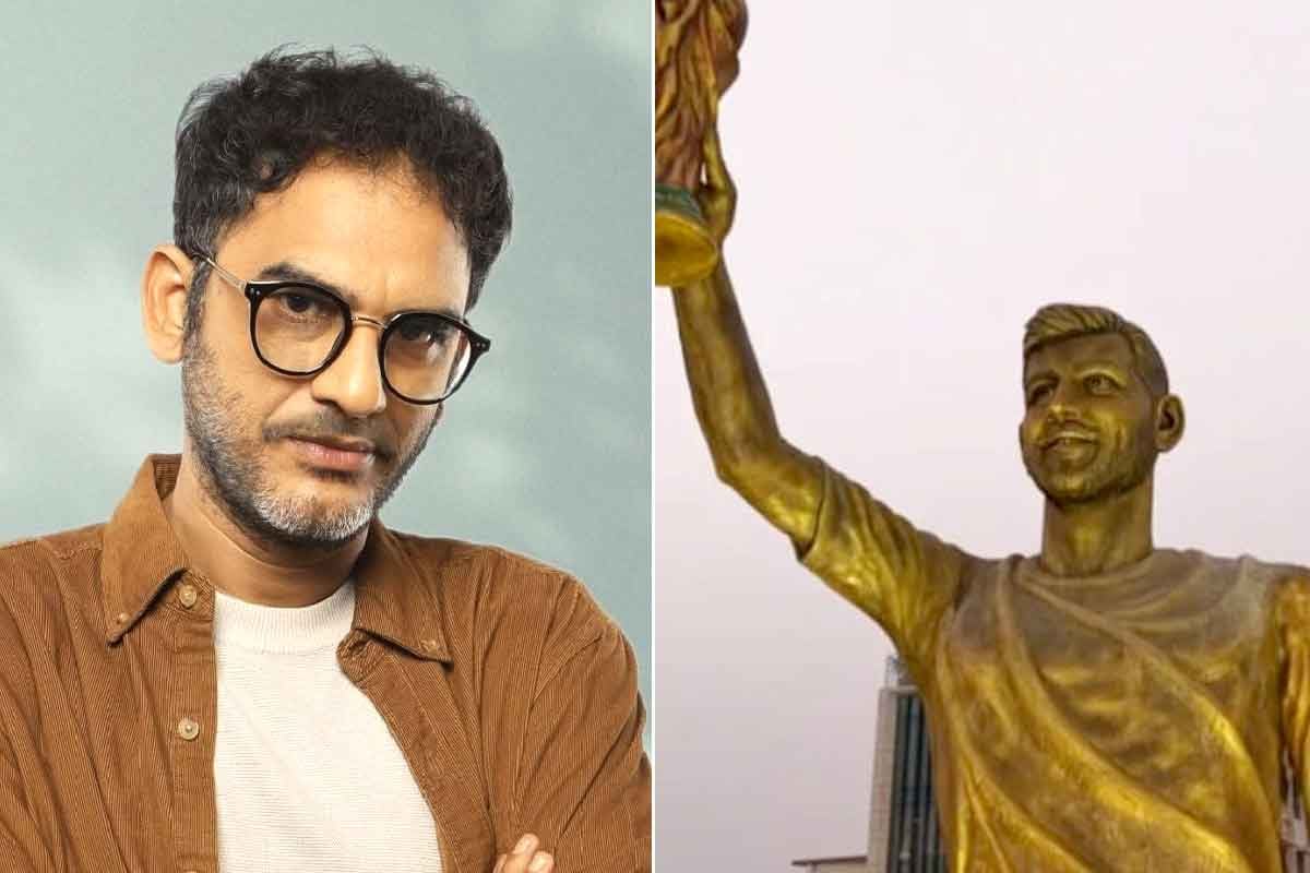 মেসির স্ট্যাচু নিয়ে বিদ্রুপ ঋত্বিকের