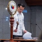 Senator Win Gatchalian takes his oath as the new Senate President Pro Tempore and assumes the role of Acting Senate President during the Senate session on June 3, 2026