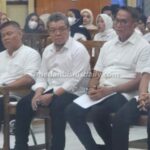 Empat terdakwa perkara dugaan korupsi penjualan aset PTPN I Regional I (dahulu PTPN II) kepada pengembang PT Ciputra Land melalui skema KSO dengan PT Nusa Dua Propertindo usai divonis bebas oleh Majelis Hakim Pengadilan Tipikor Medan, Rabu (3/6/2026).