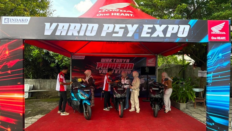 PT Indako Trading Coy memompa semangat kreativitas generasi muda lewat gelaran Vario PSY Expo di Serayu Coffee, Kota Medan, Minggu (31/5/2026). (istimewa)