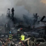 جانب من الأضرار جرّاء غارة إسرائيلية استهدفت الضاحية الجنوبية لبيروت.