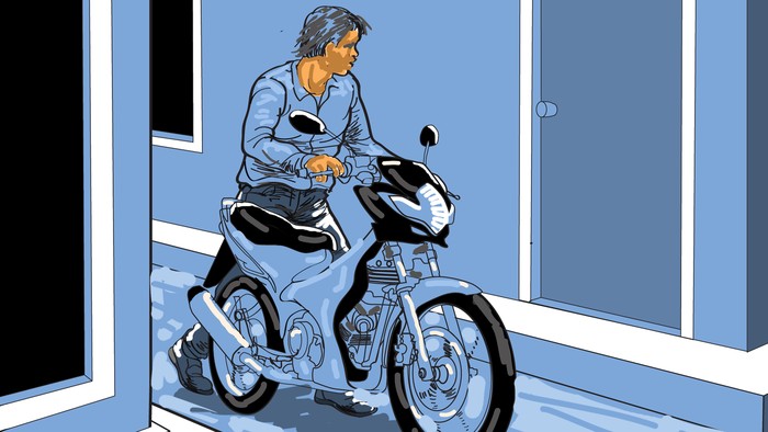 Ilustrasi motor dibawa kabur maling. (Edi Wahyono/detikcom)