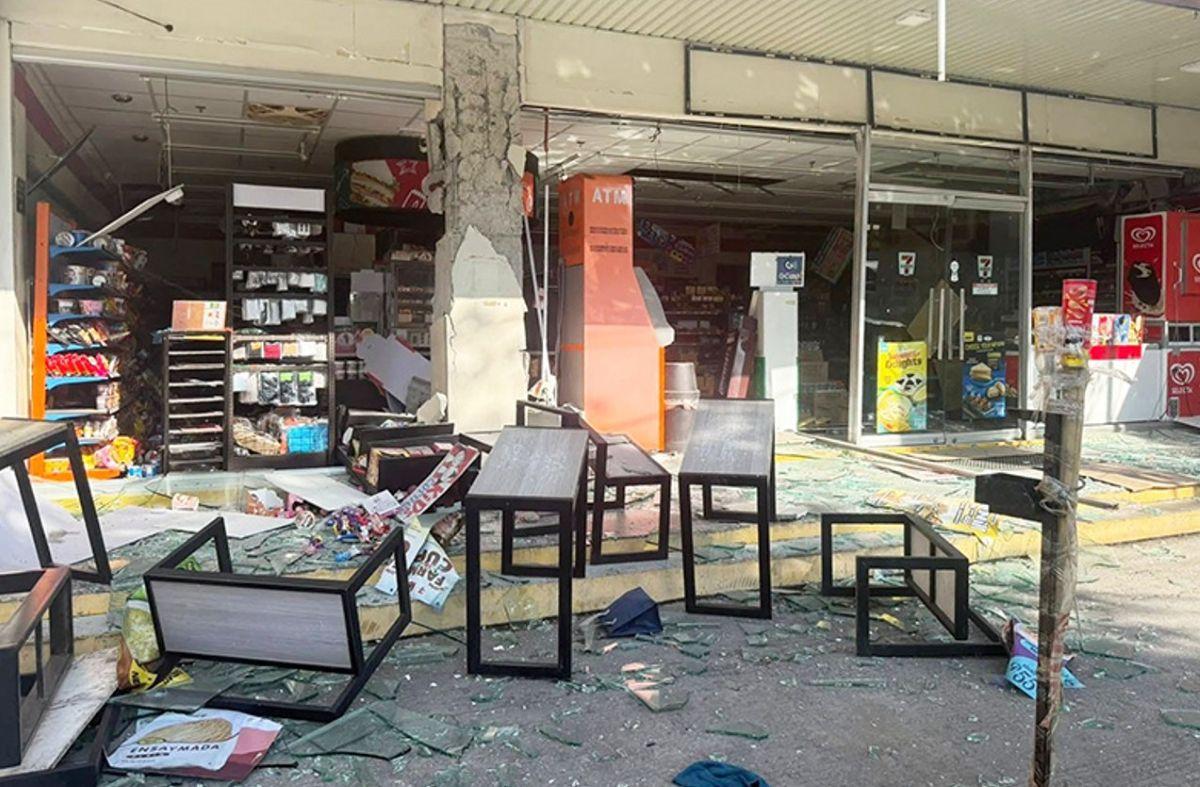General Santos City - convenience store damaged by magnitude 7.8 earthquake on June 8, 2026. Photo courtesy: PIA SarGen/Facebook via GMA Regional TV