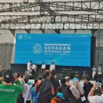 HARI LINGKUNGAN HIDUP - Peringatan puncak Hari Lingkungan Hidup Sedunia di Buperta Cibubur, Sabtu (6/6/2026). (TribunnewsDepok.com/M Rifqi Ibnumasy)