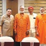 मछली प्रसाद वितरण के लिए लगाए गए सेवा शिविर का दृश्य